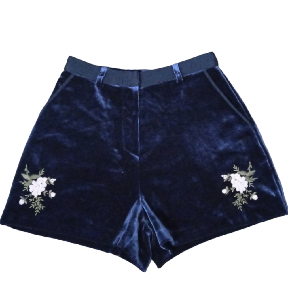 Dark Blue  Lauren Conrad RunWay Size 4 shorts velvet fabric